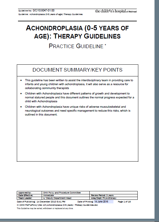 therapy guidelines